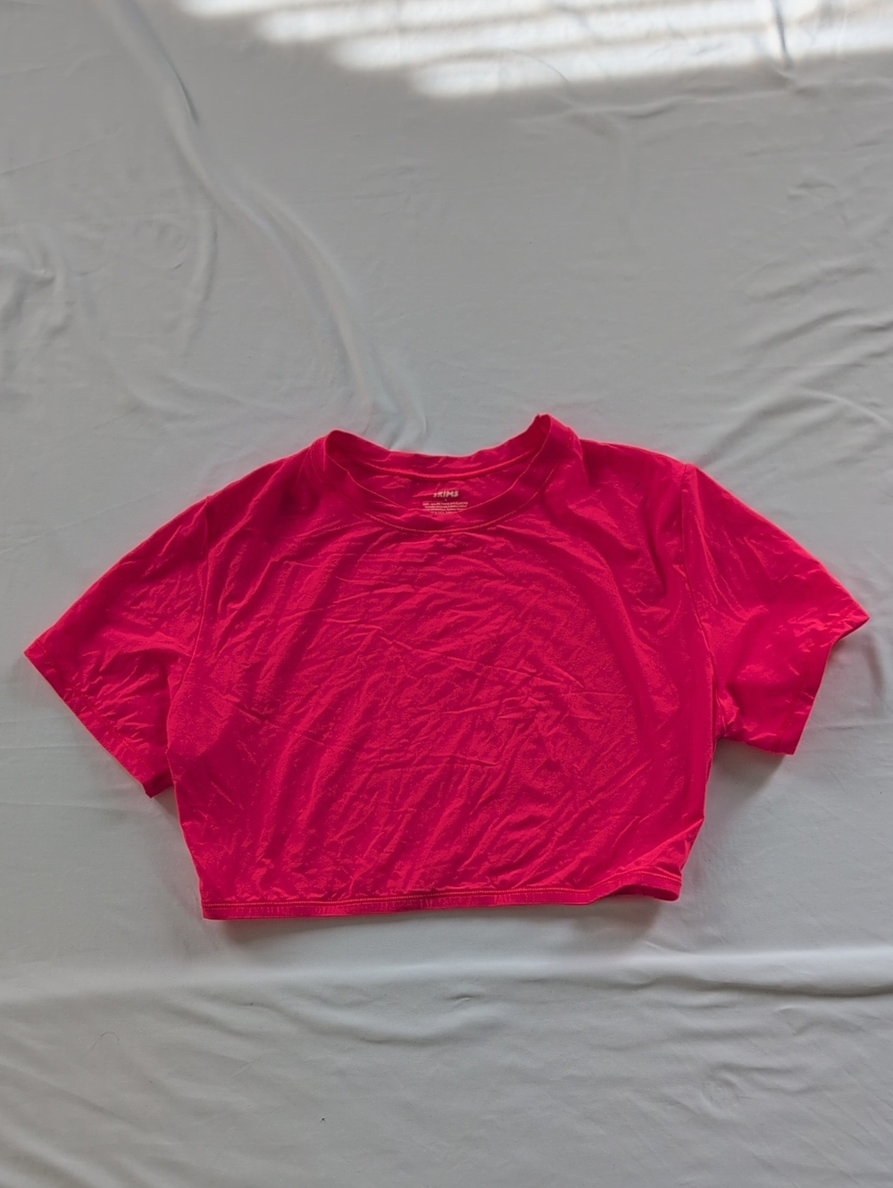 SKIMS Hot Pink Cropped Tee